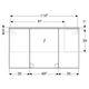 Шкафчик подвесной с зеркалом в ванную GEBERIT Option Plus 120x70x17.2см c подсветкой серый 500.592.00.1 - изображение 2