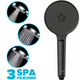 Фильтрующая душевая лейка DROP SPA3F-MULTI120BF на 3 SPA потока с угольным фильтром черная - изображение 4