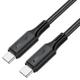 Кабель ACEFAST C17-03 USB-C to USB-C silicone charging data cable чорний - зображення 1