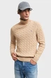 Чоловічий бежевий гольф COTTON CABLE TURTLE NECK Gant XXL 8050607 - изображение 1