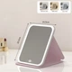 Дзеркало з LED підсвічуванням CH Folding makeup mirror 806 Size S Pink - зображення 2
