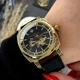Жіночий наручний годинник Awarder 021-3D Де би не була Gold-Black-Black Leather - изображение 4