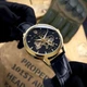 Класичний чоловічий годинник Awarder 022-3D Не Забуду Дім Gold-Black - изображение 3