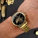 Класичний чоловічий годинник Awarder 022 Gold-Black Mechanic Metall Не Забуду Дім - изображение 4