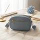 Сумка кросс-боди через плечо женская из натуральной кожи маленькая Vintage leather-22902 Серо-голубая - изображение 15