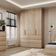 Шкаф распашной комбинированый №10 Light с антресолью 1600x500x2500 Дуб Сонома (GAA1LTK01013000000) - изображение 1