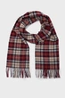 Чоловічий бордовий картатий вовняний шарф MULTI CHECK SCARF Gant OS 9920204 - изображение 1