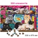 Пазлы Котики на полке Киевская фабрика игрушек 500 элементов 47х33 см Разноцветные - изображение 2