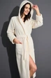 Халат женский с капюшоном на поясе Nusa 4275, 2XL, Кремовый, Krem - изображение 1