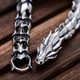 Сталевий скандинавський чоловічий браслет Дракон RESTEQ - чоловічий браслет з нержавіючої сталі 316L, довжина 21 см, сріблястий колір - зображення 5