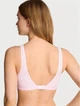 Бюстгальтер бралет Victoria's Secret Cotton Exploded Logo Unlined Plugne Bralette Рожевий (в смужку) XS - изображение 2