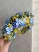 Обруч Віночок на голову Прикраса для волосся жовто блакитного кольору 2714 - зображення 4