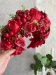 Обруч Віночок на голову Прикраса для волосся червоного кольору 2708 - зображення 1