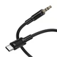 Аудіокабель Borofone BL25B Nice Type-C – AUX 3.5 мм 1 м чорний - изображение 5