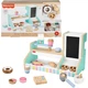 Дерев’яний набір для гри Fisher-Price Wood кафе 20 елементів 689018 (194735238675) - зображення 1