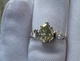 Серебряное кольцо с желтым муассанитом (9789508) - изображение 2