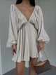 Жіноча сукня oversize з креп жатки вільного крою бежевий ONE SIZE ST1061 - зображення 4