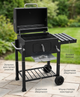 Гриль барбекю вугільний із кришкою BBQ мангал на колесах для дачі пересувний гриль із решіткою в альтанку для стейків із дахом - зображення 4