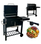 Гриль барбекю вугільний із кришкою BBQ мангал на колесах для дачі пересувний гриль із решіткою в альтанку для стейків із дахом - зображення 5