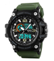 Мужские часы SKMEI 1283AG кварцевые стрелочно электронные 50 м Army Green - изображение 1