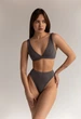 Женский Бюстгальтер Стаф Темно-серый Однотонный Повседневный Лиф Staff Fab Dark Gray M (388830) - изображение 1