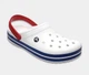 Крокси жіночі сабо Crocs Crocband White/Blue 44 білі - изображение 3