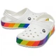 Крокси жіночі сабо Crocs Crocband Rainbow Block White 38 білі - изображение 1