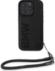 Etui plecki BMW Signature Leather Wordmark Cord do Apple iPhone 16 Pro Black (BMHCP16L23RMRLK) - obraz 2