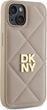 Etui plecki DKNY Quilted Stack Logo do Apple iPhone 14 Beige (DKHCP14SPQDSLE) - obraz 4