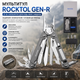 Мультитул 27-в-1 ROCKTOL Gen-R: лезвие сталь S35VN, титановая ручка, сменные кусачки, карманный нож EDC и чехол - изображение 2