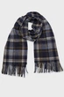 Чоловічий темно-синій картатий вовняний шарф CHECK WOVEN SCARF Gant OS 9920209 - изображение 1