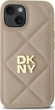 Etui plecki DKNY Quilted Stack Logo do Apple iPhone 15 Beige (DKHCP15SPQDSLE) - obraz 3