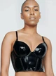 Комплект Victoria's Secret бюстье корсет + трусики тонг - 34B - L - Черный - изображение 2