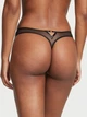 Комплект Victoria's Secret бюстье корсет + трусики тонг - 34B - L - Черный - изображение 5