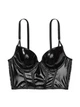 Бюстье корсет Midnight Affair Faux Patent Leather Push-Up - 32C - Черный - изображение 4