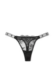 Трусики тонг Вікторія Сікрет Shine Strap Lace Thong Panty - XS - Чорний - зображення 3