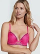 Комплект Вікторія Сікрет Shine Cradle Lace Push-Up Bra+Thong Panty - 34C - S - Рожевий - зображення 2