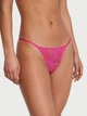 Комплект Вікторія Сікрет Shine Cradle Lace Push-Up Bra+Thong Panty - 34C - S - Рожевий - зображення 5