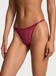 Комплект білизни Victoria's Secret Sheer Shine Unlined Low-Cut Demi Bra - 34C - XS - Бордо - зображення 5