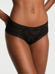 Кружевные трусики Victoria's Secret Lace Cheeky Panty - Чёрный - XS - изображение 1
