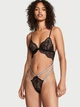 Боди Victoria's Secret Lace Triangle Chain Shine Strap Teddy - M - Черный - изображение 1