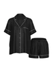 Пижама с шортами Victoria's Secret Glazed Satin Short Pajama Set - Черная - XS - Черный - изображение 4