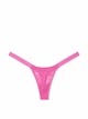 Кружевные трусики тонг PINK Wink Bling Lace Micro Thong Panty - S - Розовый - изображение 3