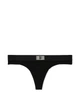 Хлопковые трусики Victoria's Secret Cotton Shine Patch Thong Panty - L - Черный - изображение 3