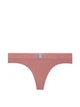 Хлопковые трусики Victoria's Secret Cotton Shine Patch Thong Panty - XS - Розовый - изображение 3