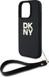 Панель DKNY Wrist Strap Stock Logo для Apple iPhone 16 Pro Black (DKHCP16LPBSWSK) - зображення 5