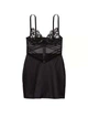 Пеньюар Victoria's Secret Shimmer Heart Embroidery Strappy Satin Slip - XS - Черный - изображение 3