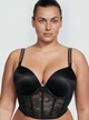 Комплект Victoria's Secret Bombshell Add-2-Cups Chain Strap Corset Top + Thong Panty - 32B - S - Черный - изображение 2