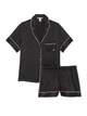 Пижама Victoria's Secret Satin Short Pajama Set - S - Черный - изображение 1