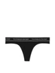 Бавовняні трусики тонг Victoria's Secret Logo Cotton Thong Panty - M - Чорний - зображення 3
